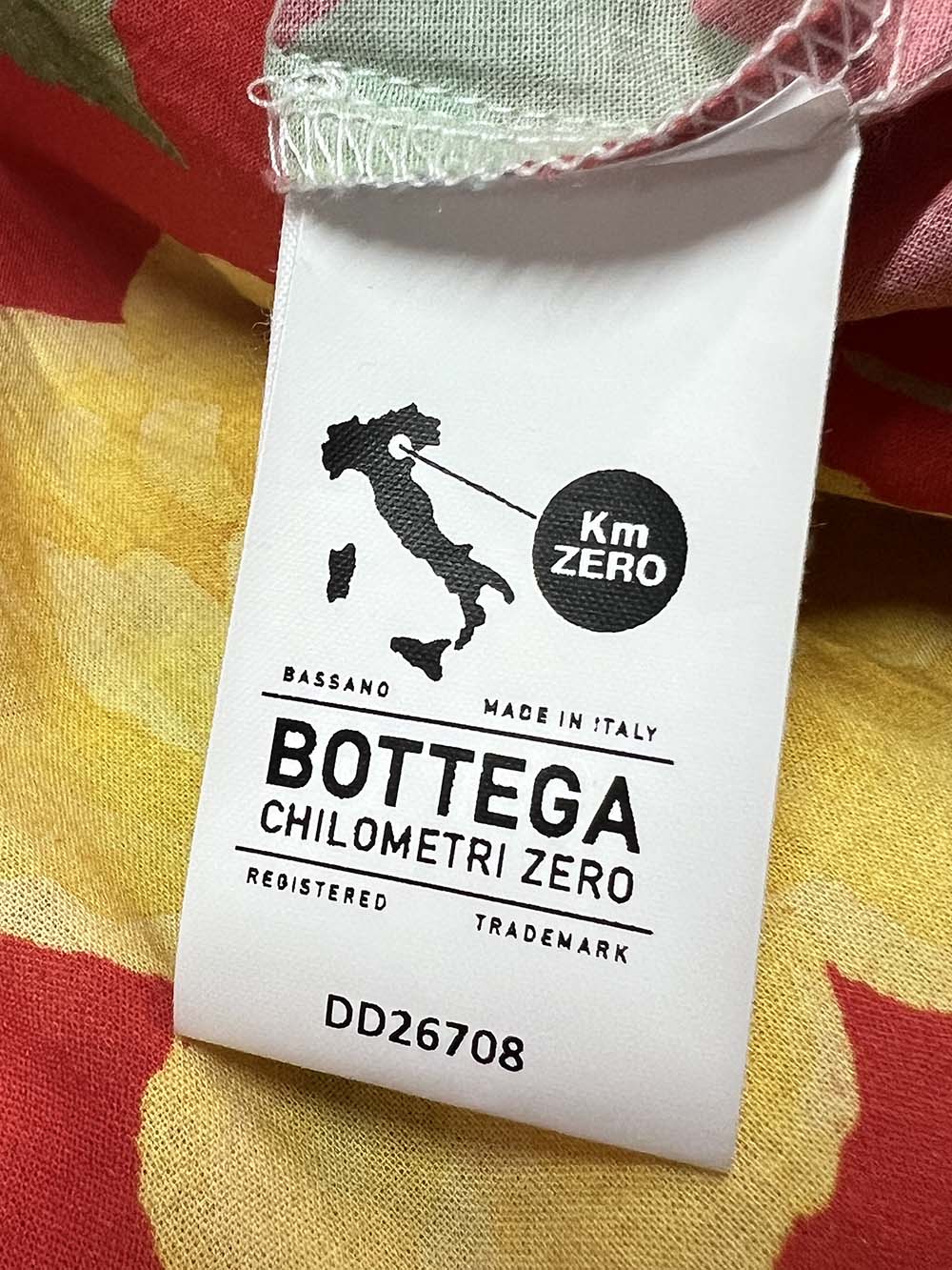 4.10 BottegaChilometriZero DD26708 abito donna floreale rosso Made in Italy