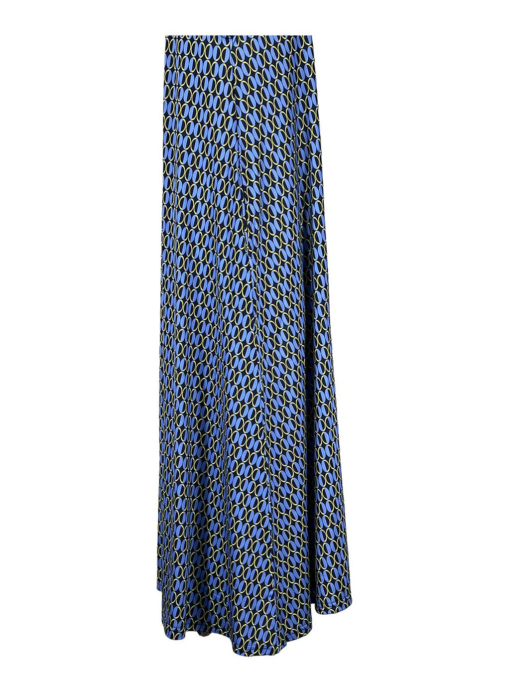 FEELING by JUSTMINE E2699 6135 abito donna fantasia blu Made in Italy
