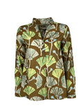 4.10 BottegaChilometriZero DD26805 GURU camicia donna biscotto/verde