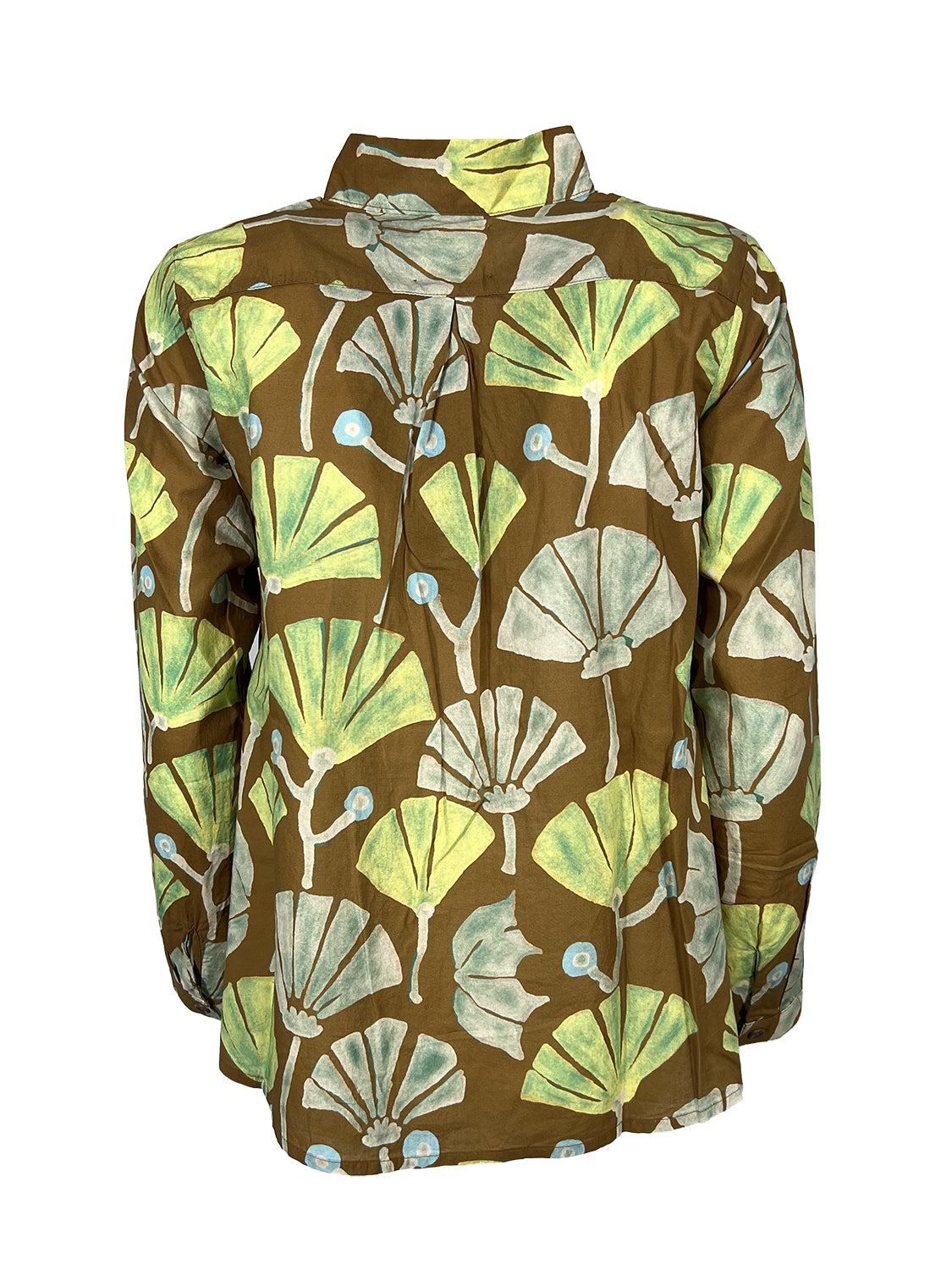 4.10 BottegaChilometriZero DD26805 GURU camicia donna biscotto/verde