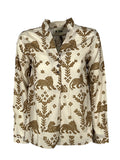 4.10 BottegaChilometriZero DD26805 GURU camicia donna beige/biscotto