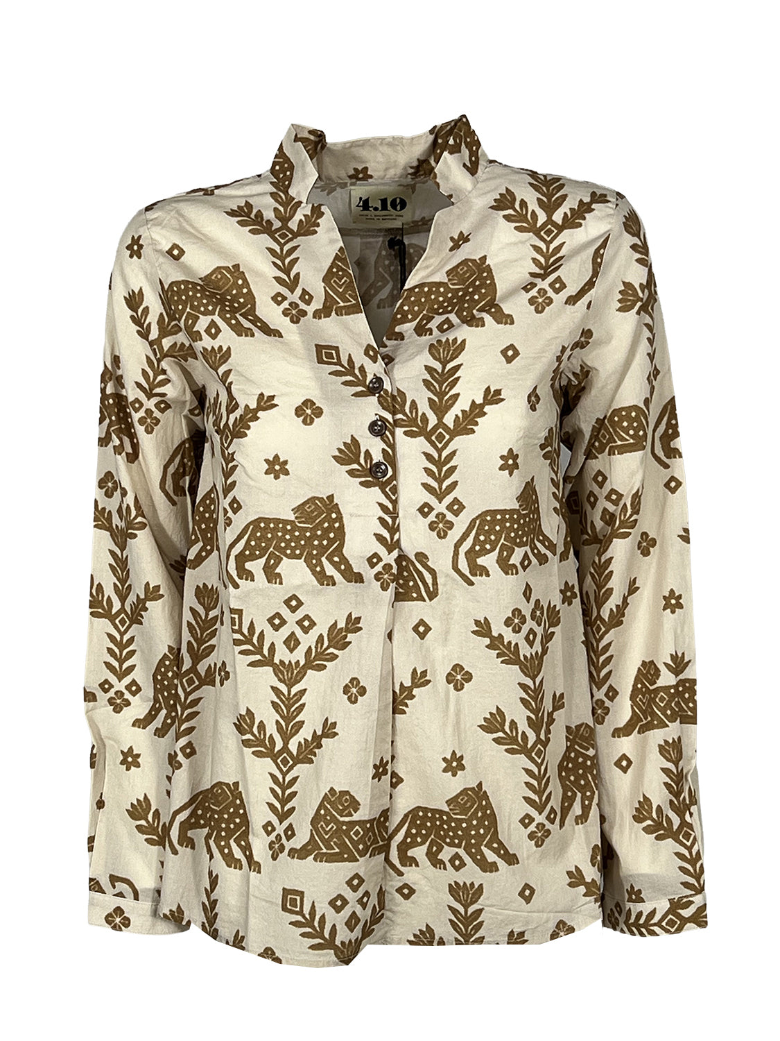 4.10 BottegaChilometriZero DD26805 GURU camicia donna beige/biscotto