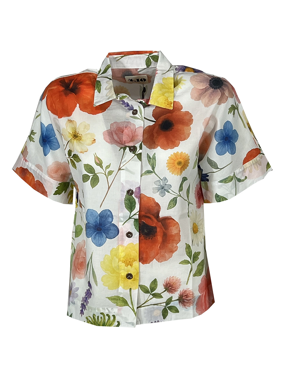 4.10 BottegaChilometriZero DD26756 SCESA camicia donna bianco/multicolor