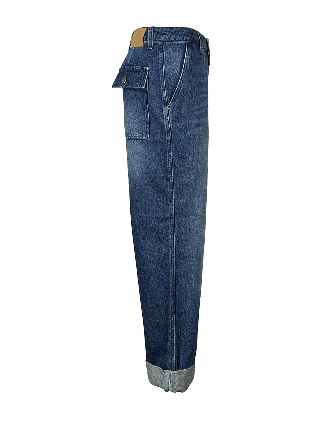 NOIR’N’BLEU ANDY-9 Jeans Donna Boyfriend Blu Medio Stone Washed Made in Italy