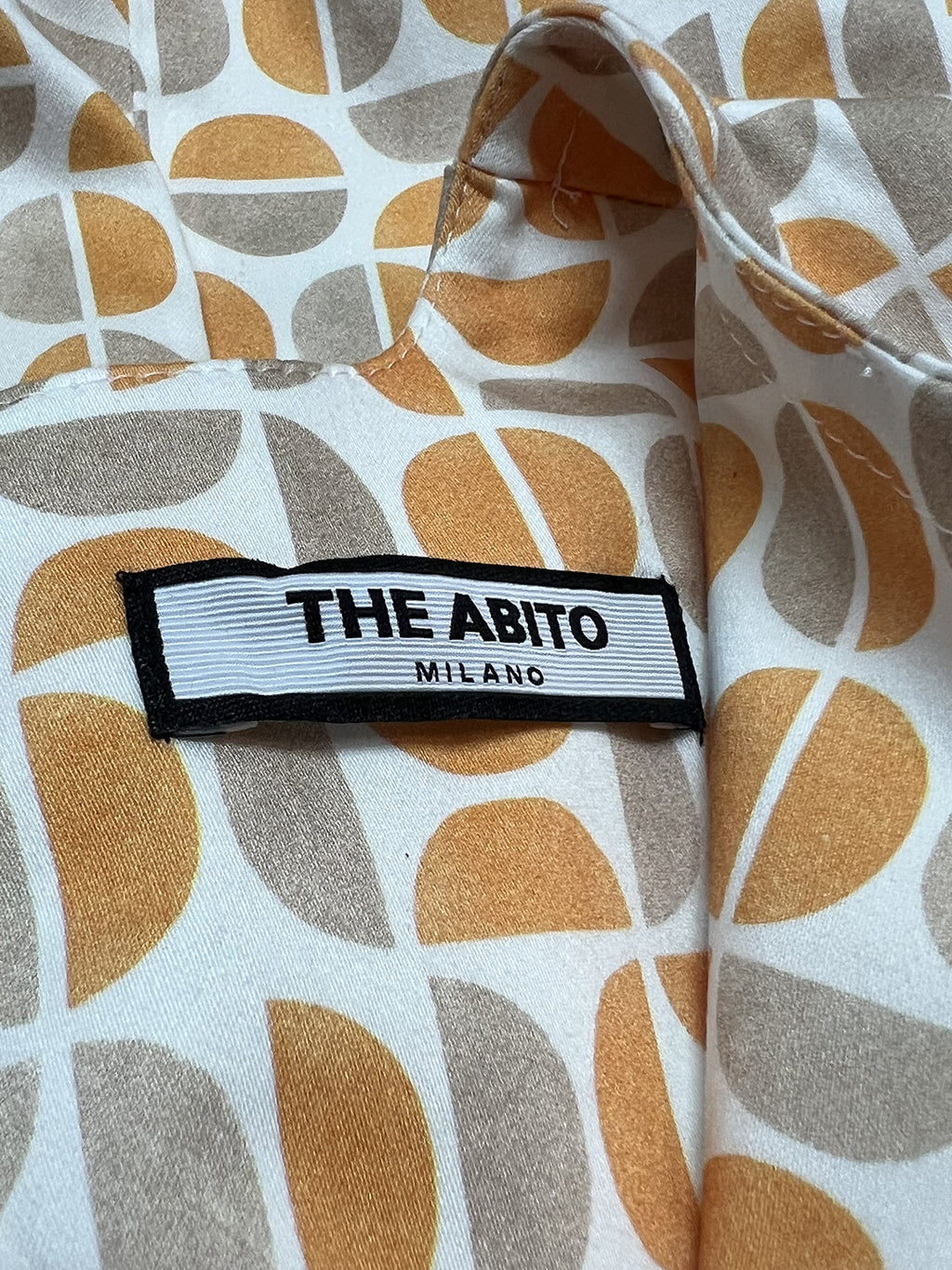 THE ABITO MILANO AB16CS abito donna bianco/arancio/beige Made in Italy