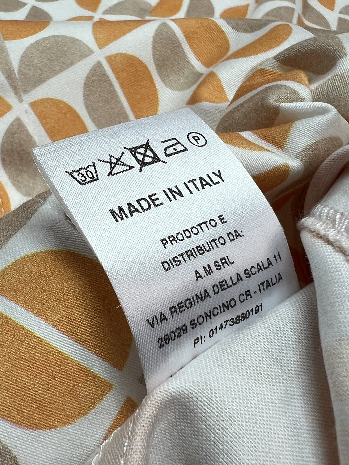 THE ABITO MILANO AB16CS abito donna bianco/arancio/beige Made in Italy