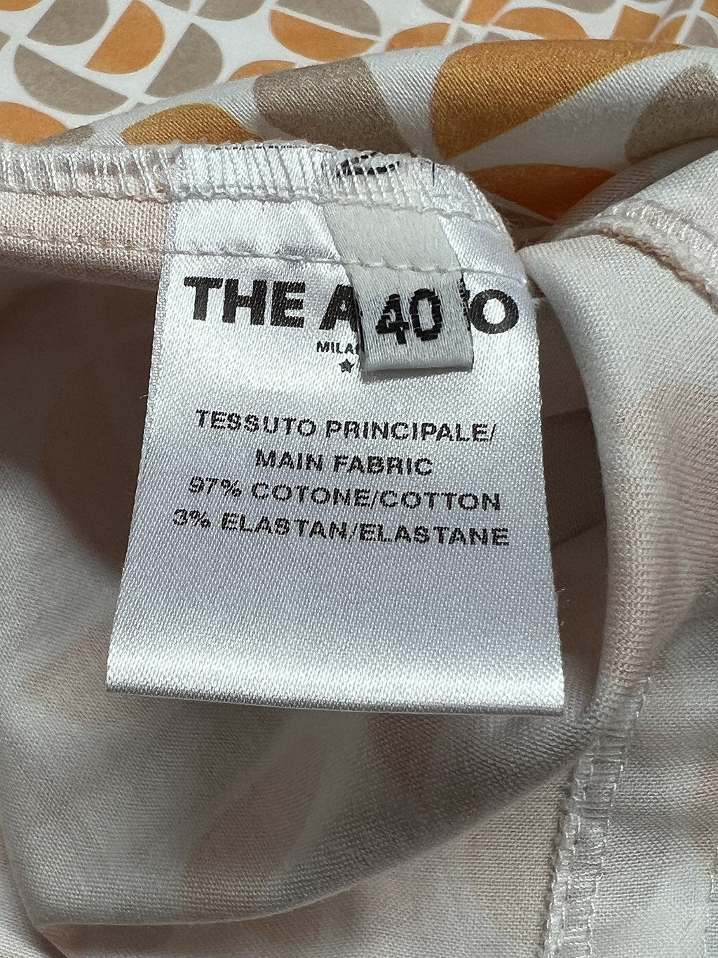 THE ABITO MILANO AB16CS abito donna bianco/arancio/beige Made in Italy