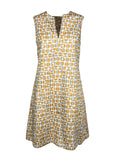 THE ABITO MILANO AB16CS abito donna bianco/arancio/beige Made in Italy