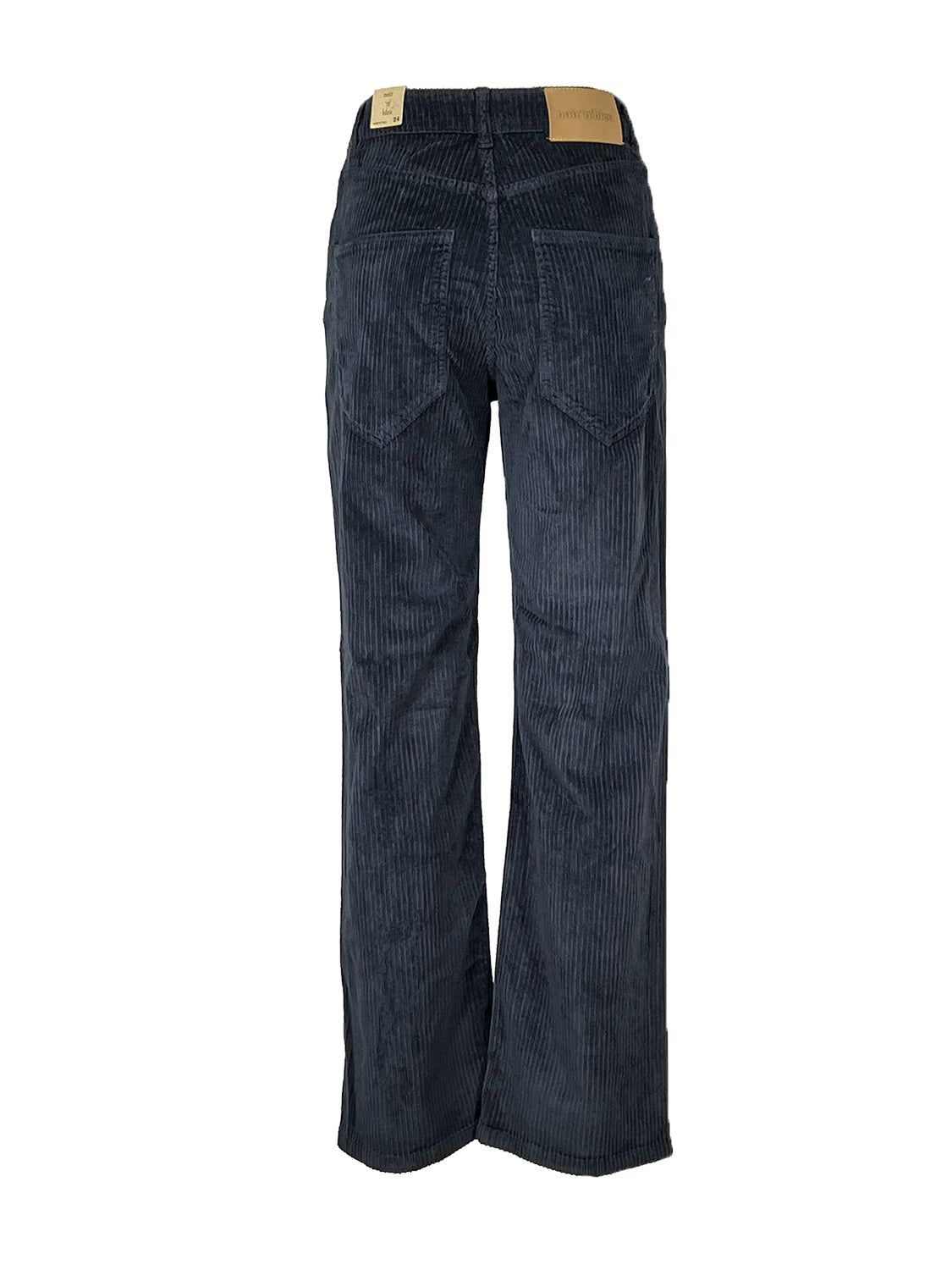 NOIR’N’BLEU ARIA-12 Jeans Donna Velluto Costa Francese Blu Gamba Larga Made in Italy
