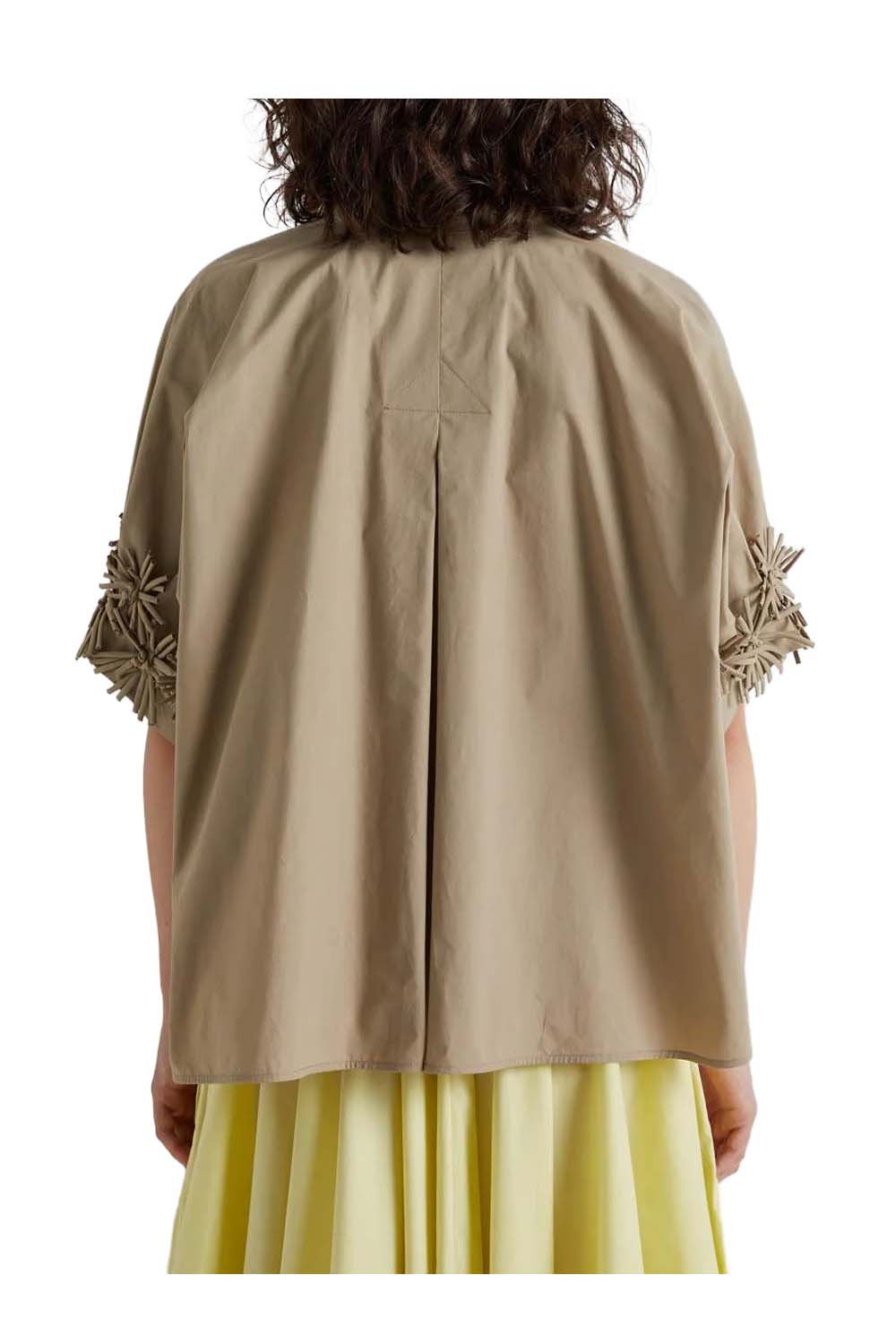 MEIMEIJ M6EA36 blusa donna cotone collo coreano Made in Italy