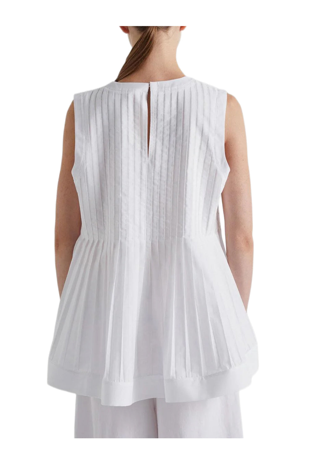 M6EL01 MEIMEIJ Blusa Bianca Plissè Made in Italy