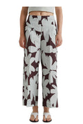 MEIMEIJ M6ES04 pantalone donna fantasia marrone acqua Made in Italy