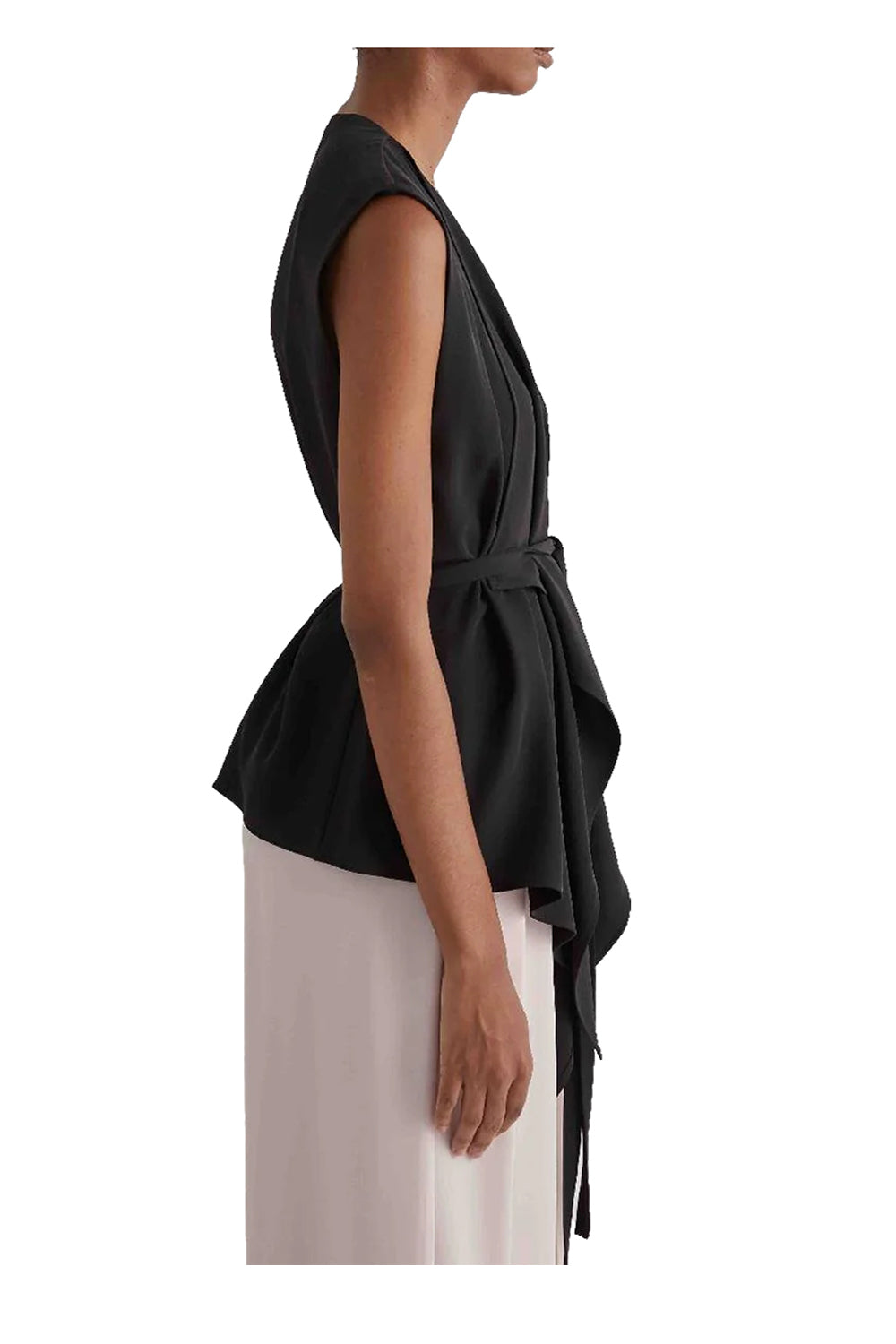 MEIMEIJ M6PF05 gilet donna a fazzoletto Made in Italy