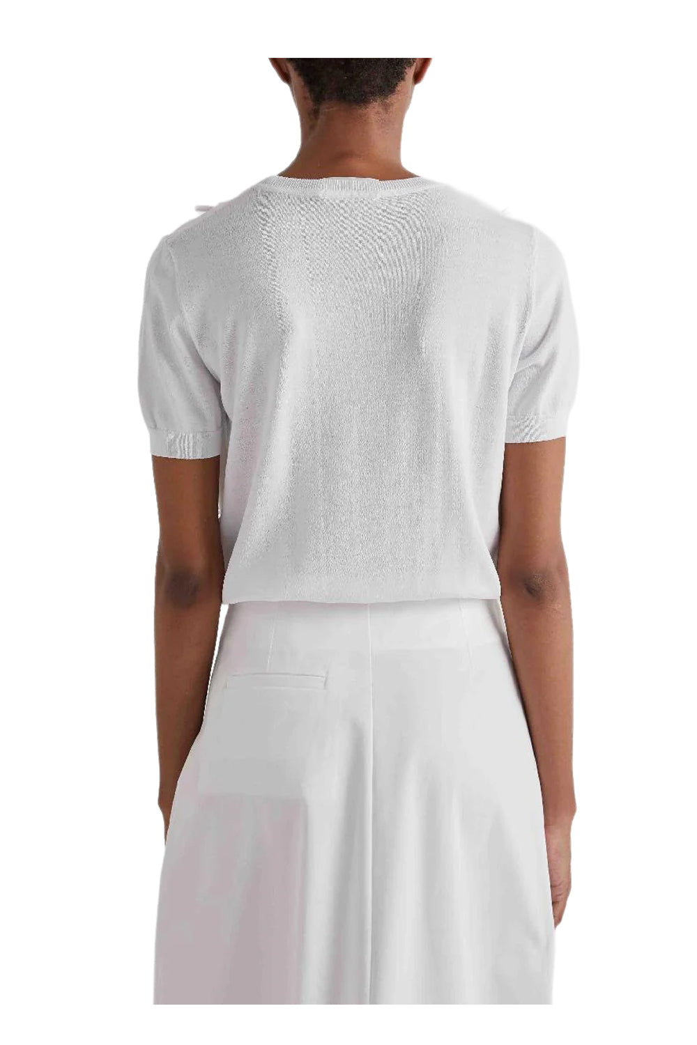 M6PZ54 MEIMEIJ Maglia Donna Fiocchi Applicati
