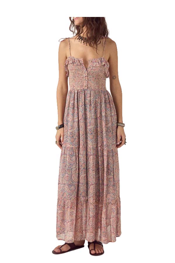 MAISON HOTEL JULIE abito donna cachemire rosa multicolor viscosa