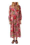 MAISON HOTEL Abito Donna Righe Bianco Rosso Floreale Beatrice