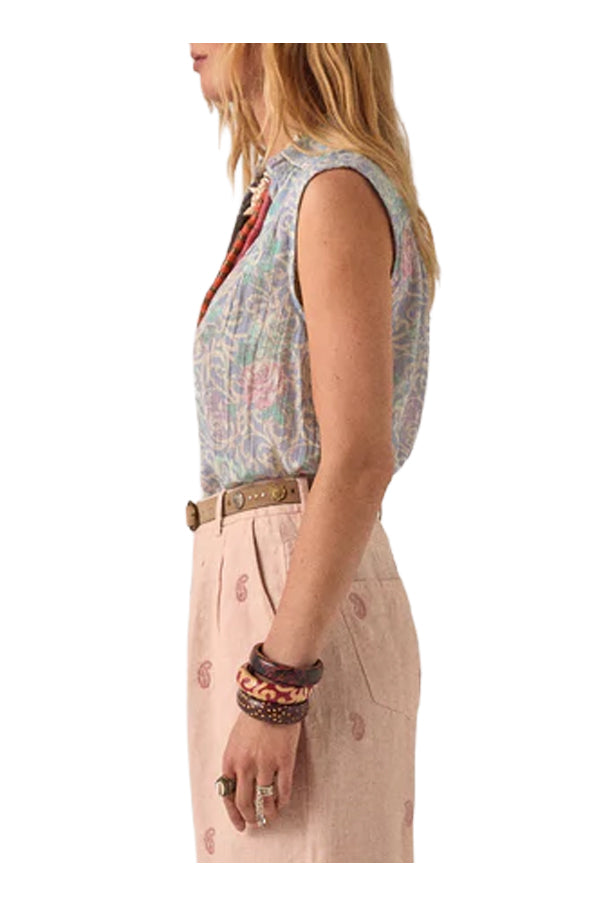 MAISON HOTEL Camicia Donna Glicine Floreale Mina Cotone