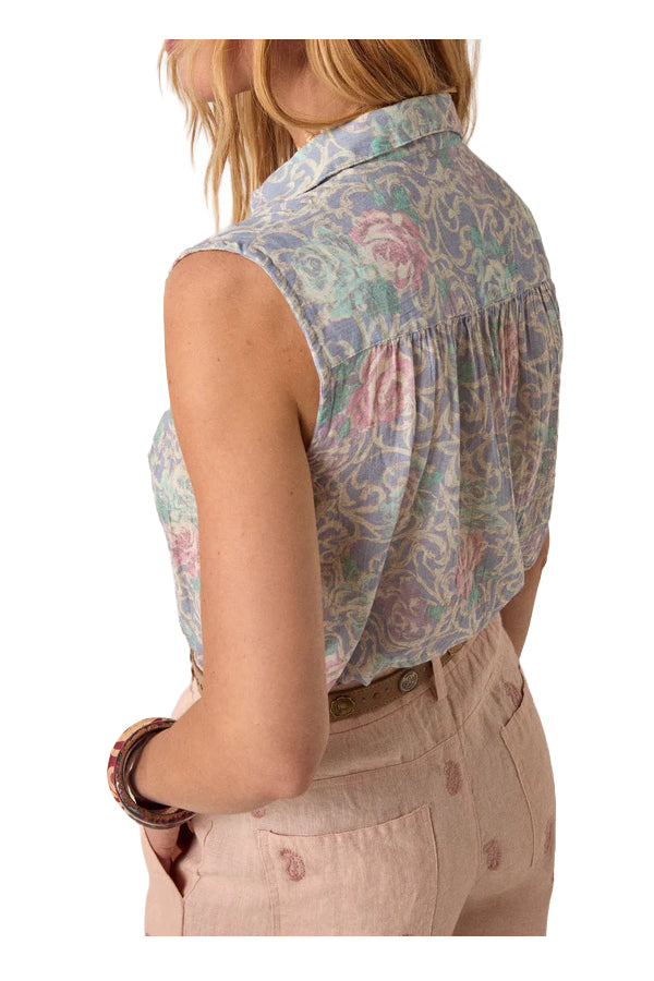 MAISON HOTEL Camicia Donna Glicine Floreale Mina Cotone