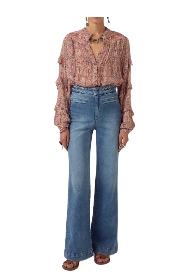 MAISON HOTEL COSIMA camicia donna cachemire rosa multicolor viscosa