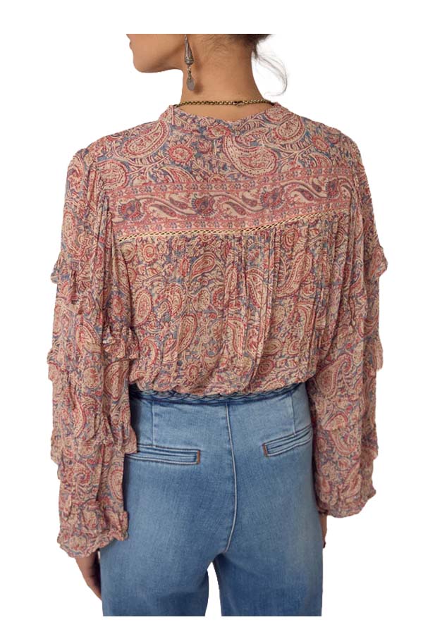 MAISON HOTEL COSIMA camicia donna cachemire rosa multicolor viscosa