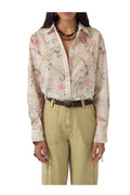 MAISON HOTEL Camicia Donna Avorio Floreale Multicolor Narciso
