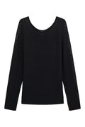 LIVIANA CONTI maglia donna traforata nera F6SA31 GIUDITTA MADE IN ITALY