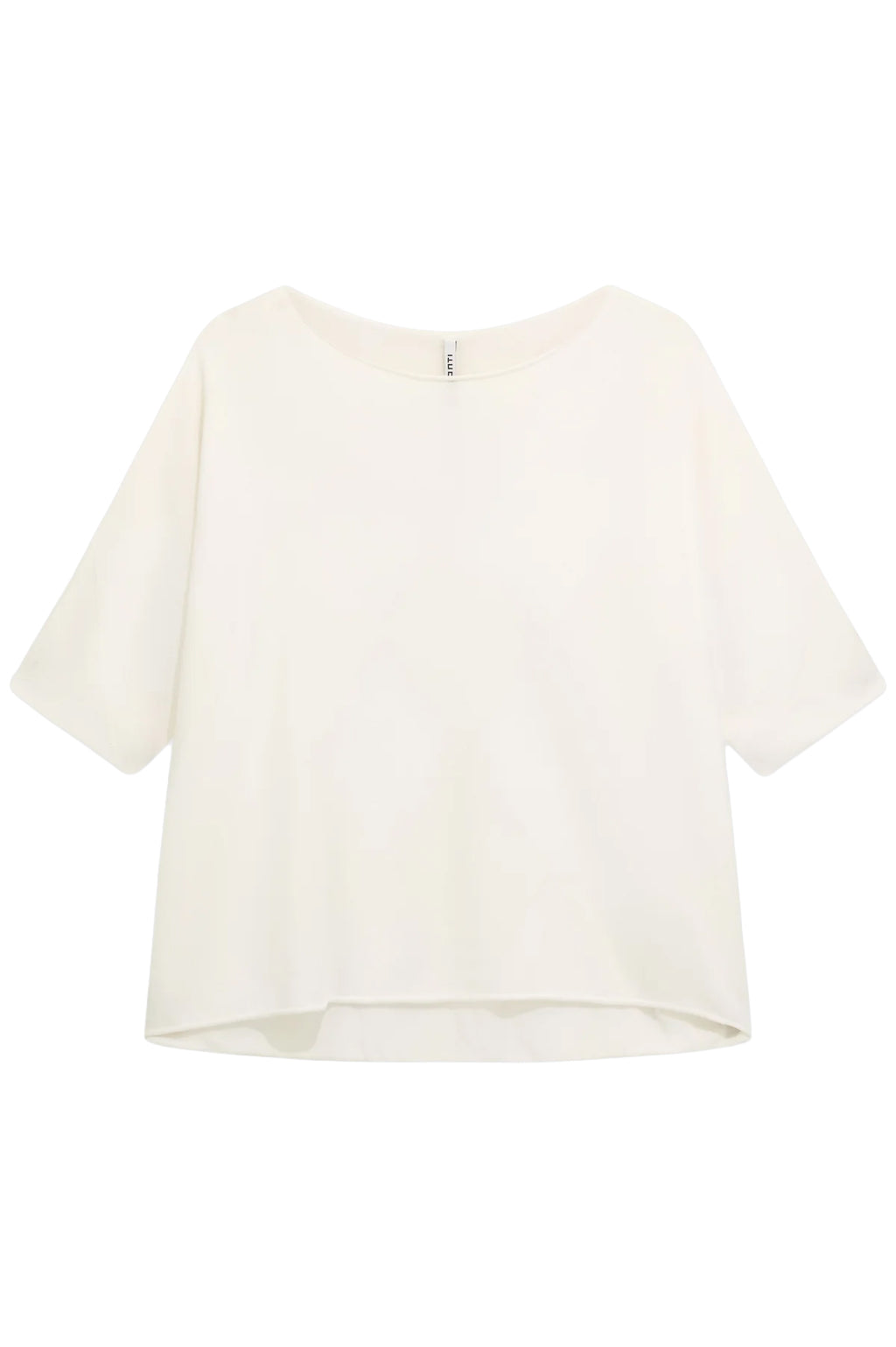 LIVIANA CONTI maglia donna bicolore rombi bianco/panna asimmetrica F6SA61 WILMA