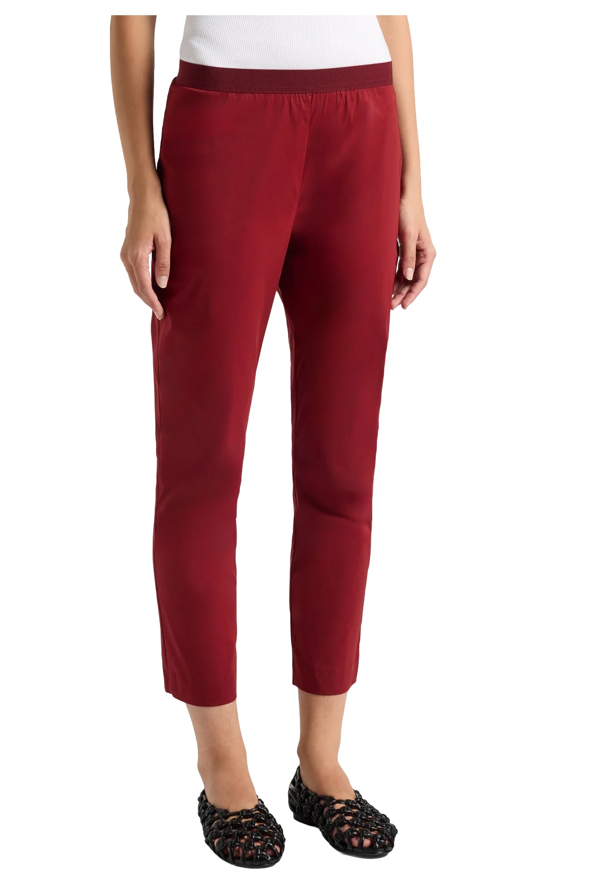 LIVIANA CONTI Leggings in popeline stretch D43-1 terrarossa CNTK37 LIVI Made in Italy