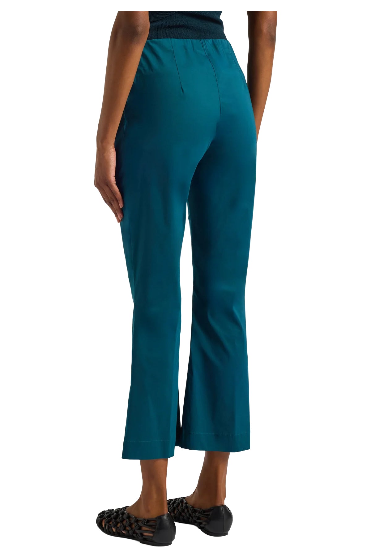 Pantalone donna eucalipto Liviana Conti CNTK38 CLAUDETTE in tela di cotone stretch Made in Italy (Copia)