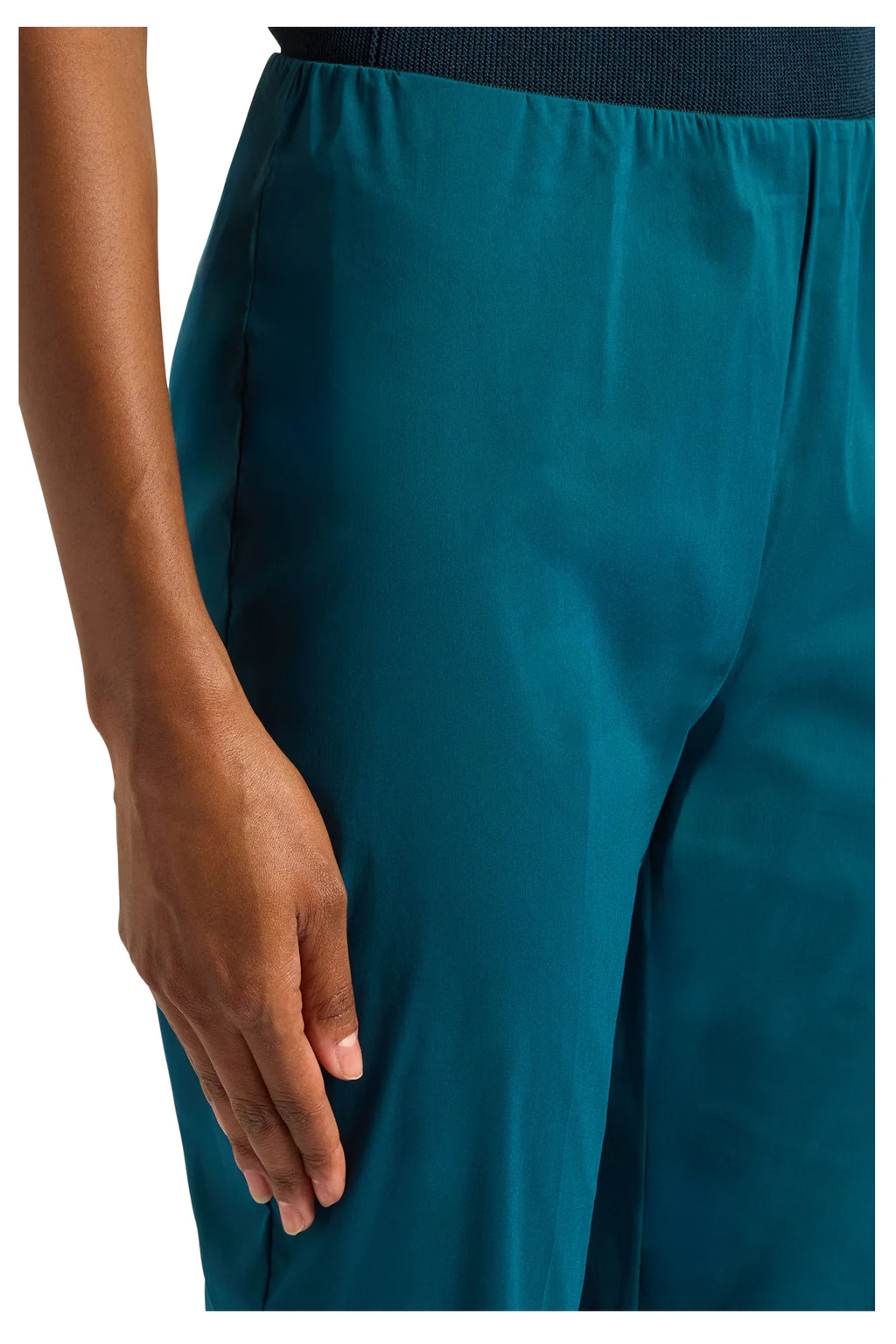 Pantalone donna eucalipto Liviana Conti CNTK38 CLAUDETTE in tela di cotone stretch Made in Italy (Copia)