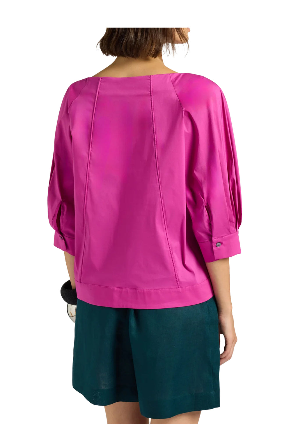 LIVIANA CONTI blusa donna L6SK14 MANDY popeline stretch Made in Italy