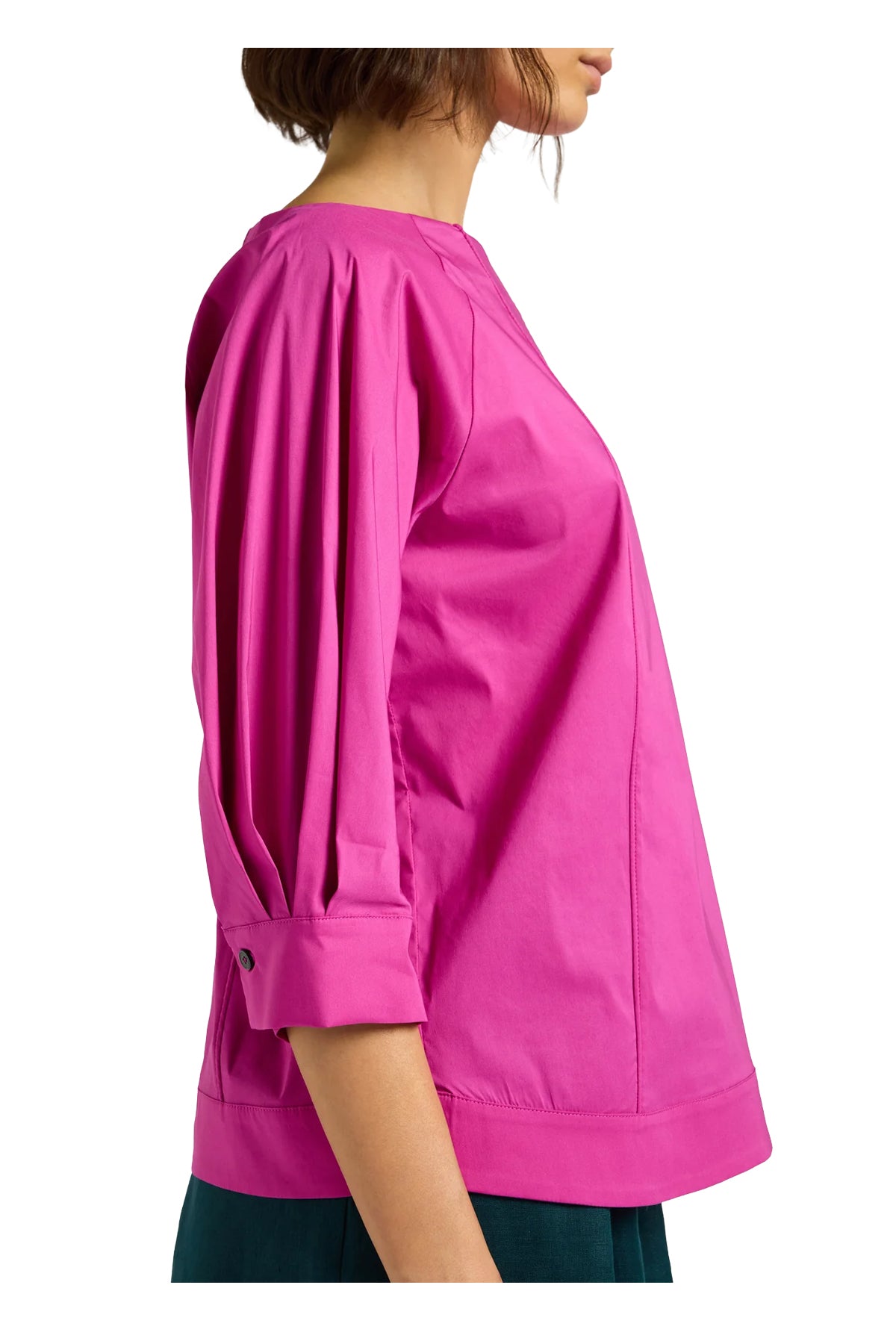 LIVIANA CONTI blusa donna L6SK14 MANDY popeline stretch Made in Italy
