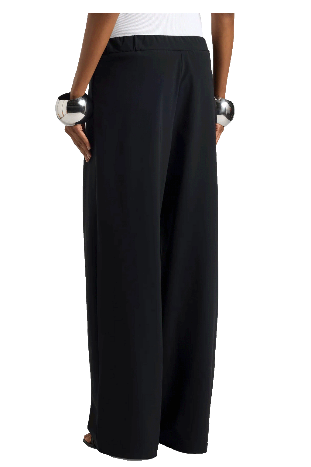 LIVIANA CONTI Pantalone Donna L6SV25 Cesira Nero Palazzo Tecnico Made in Italy
