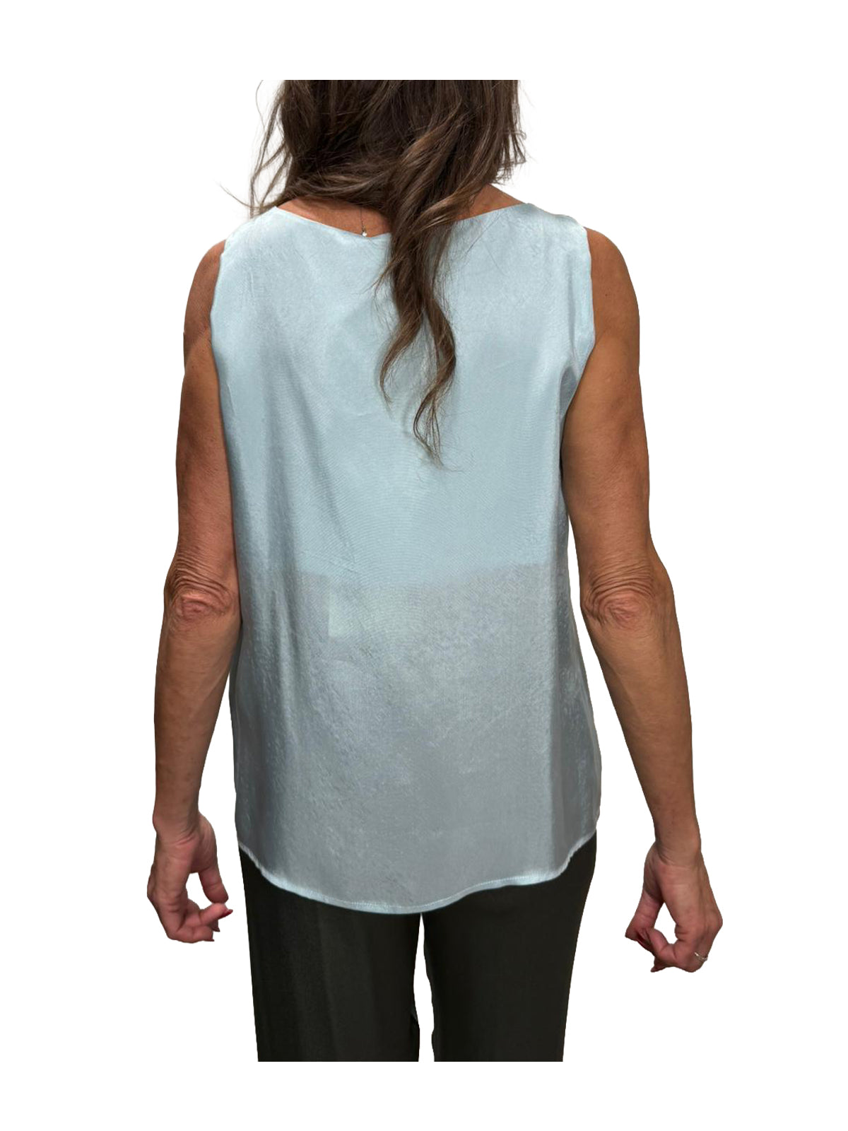 WU'SIDE canotta donna cielo in viscosa art. CTA 26327 Made in Italy (Copia)