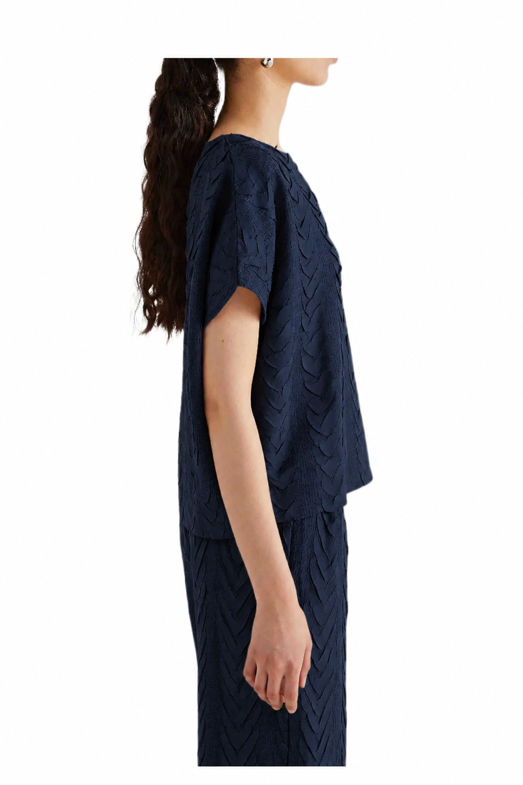 M6PY004 MEIMEIJ Blusa Plissettata Treccia