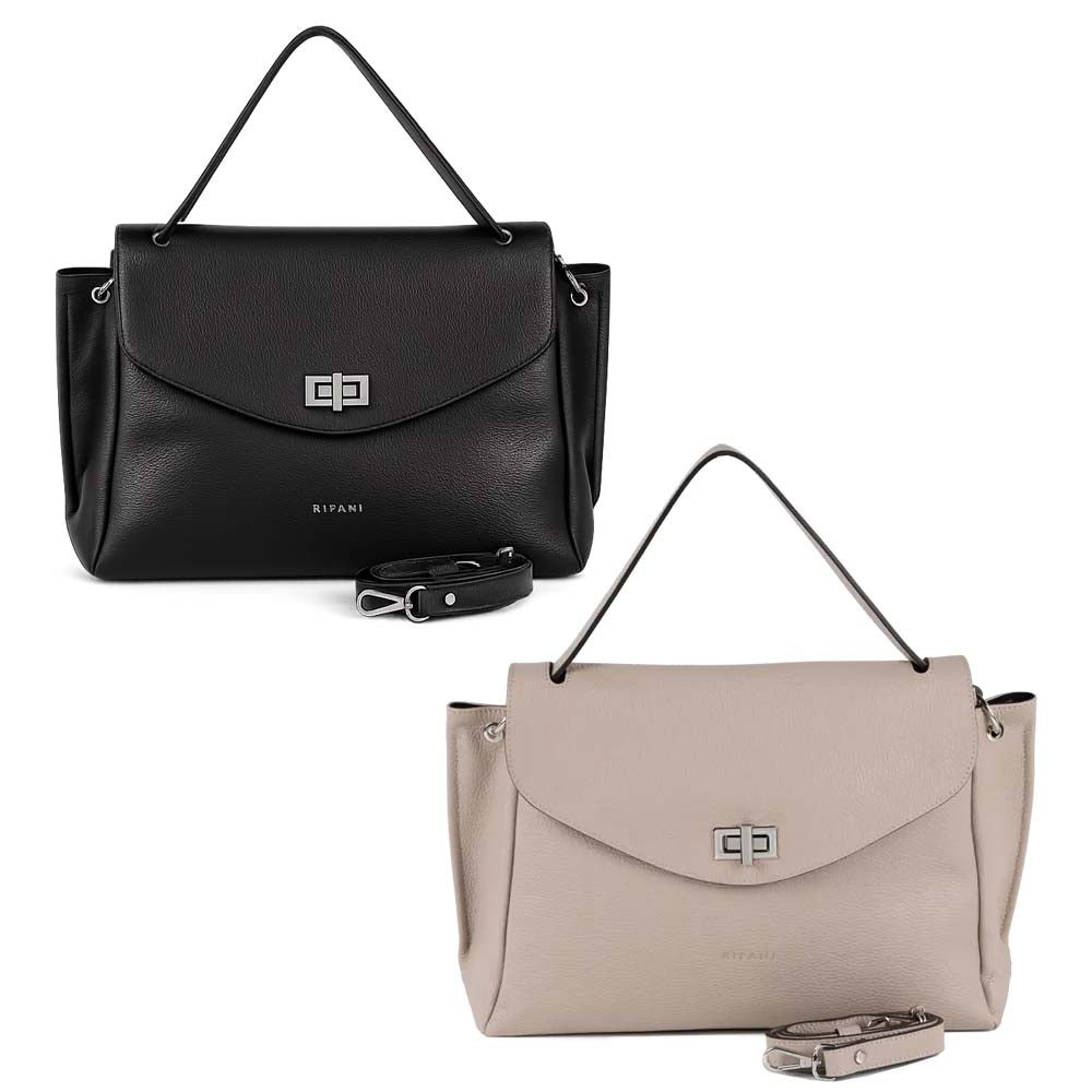 RIPANI Caterina borsa a mano L pelle con tracolla CATERINA E2810J Made in Italy