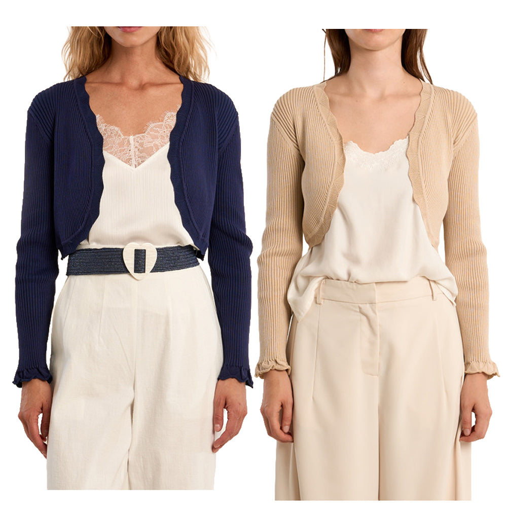 MOLLY BRACKEN E1105AEP tuta donna denim lyocell cotone gamba larga