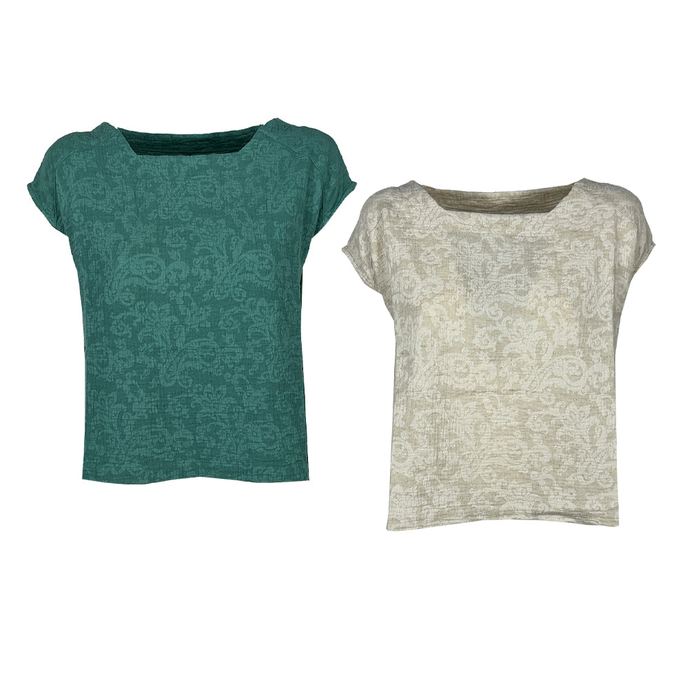 4.10 BottegaChilometriZero DD26780 SPACCHI blusa donna jacquard