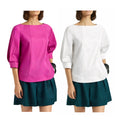 LIVIANA CONTI blusa donna L6SK14 MANDY popeline stretch Made in Italy