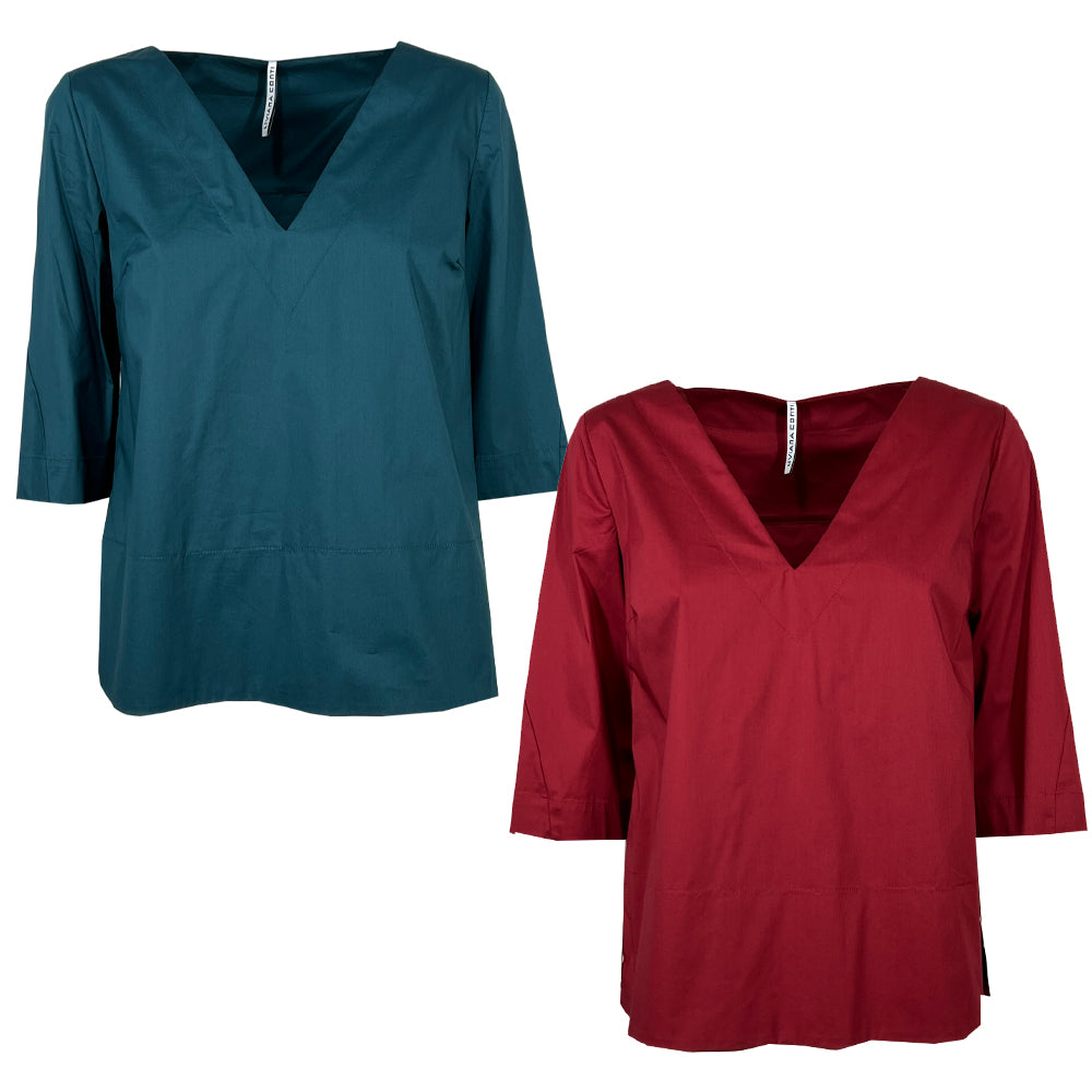 LIVIANA CONTI L6SK72 DEANNA blusa donna trapezio Made in Italy