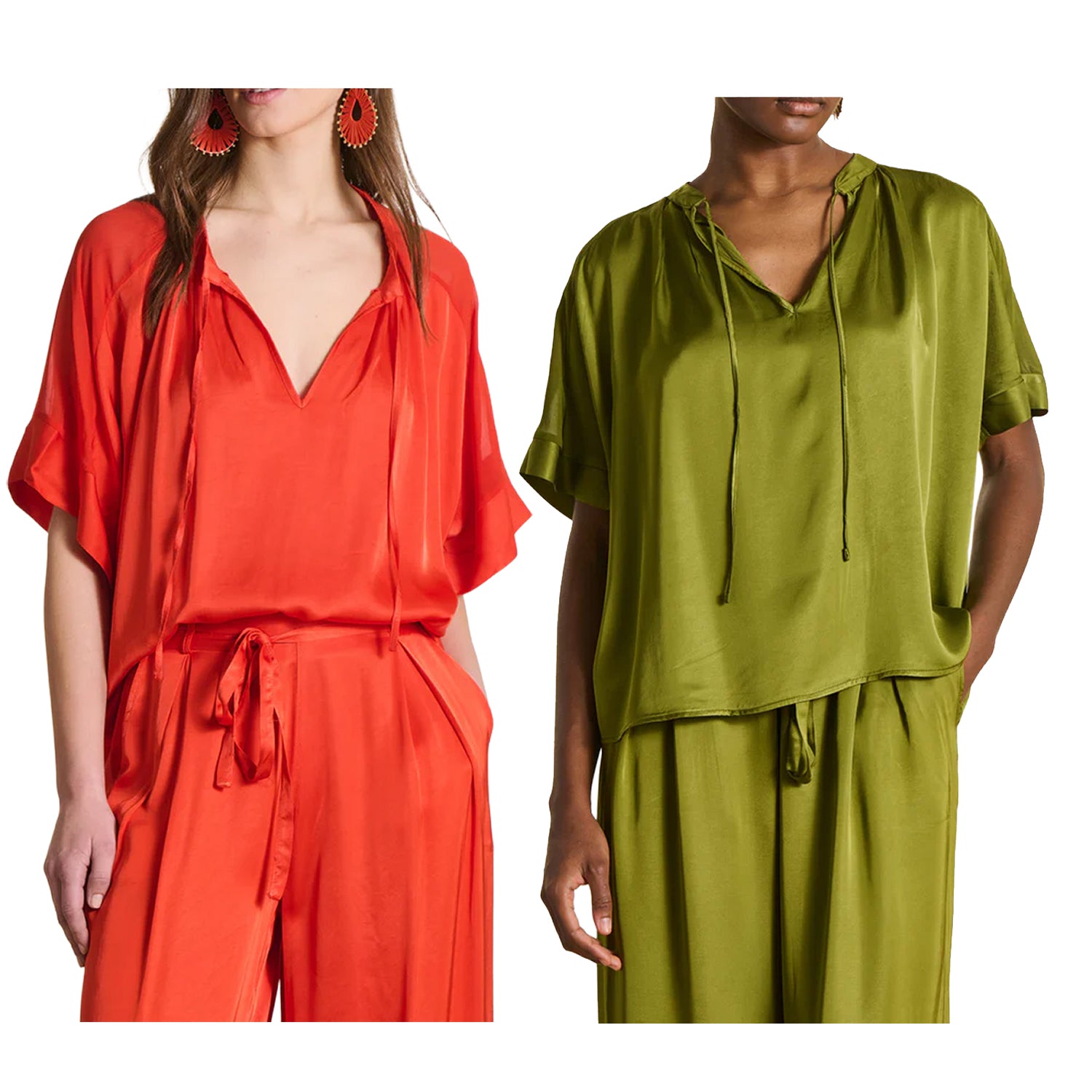 LA FEE MARABOUTEE TO-FELINA-R Blusa Donna Satin Made in Italy