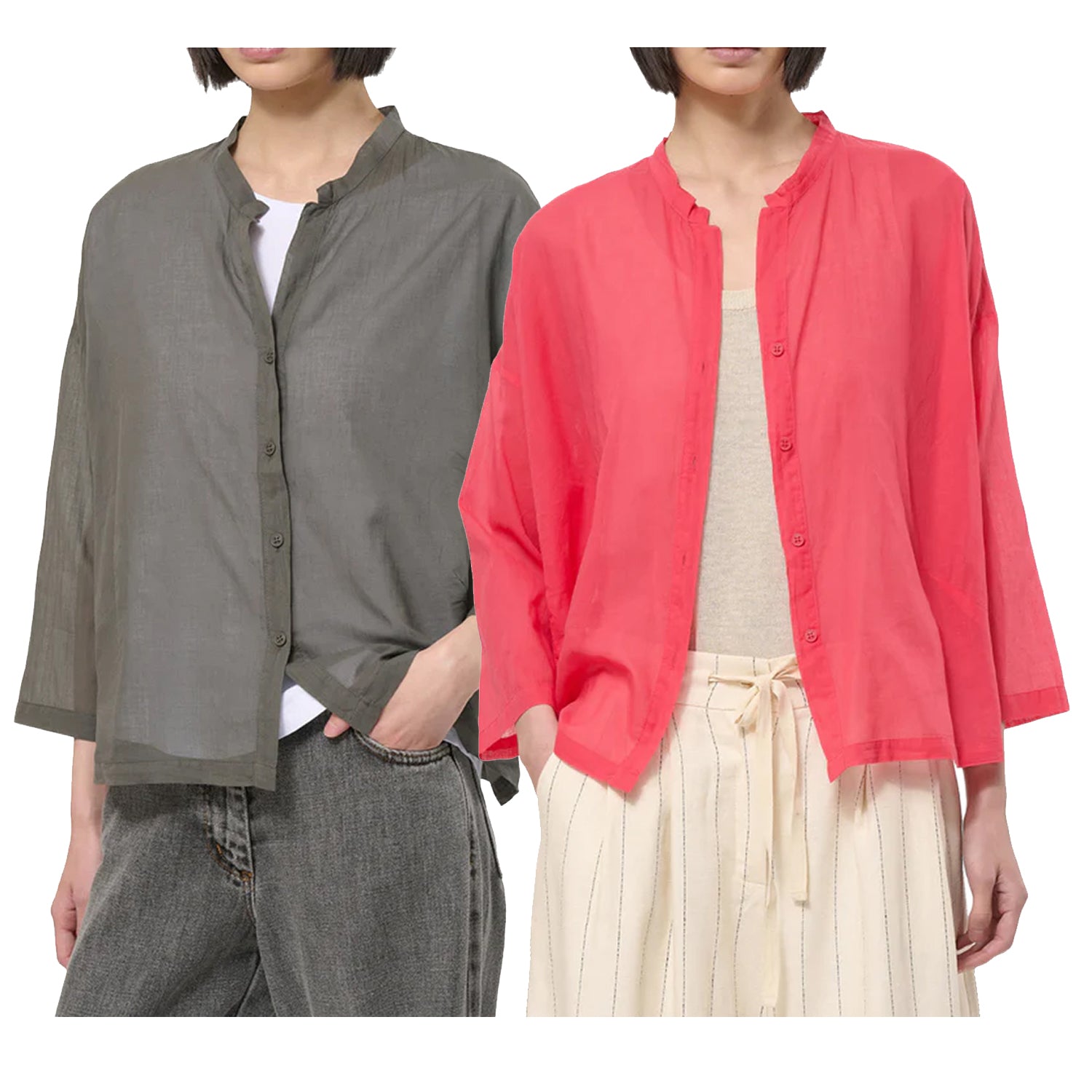 CH-TIRIANE HUMILITY Camicia Voile Cotone Over Made in Italy
