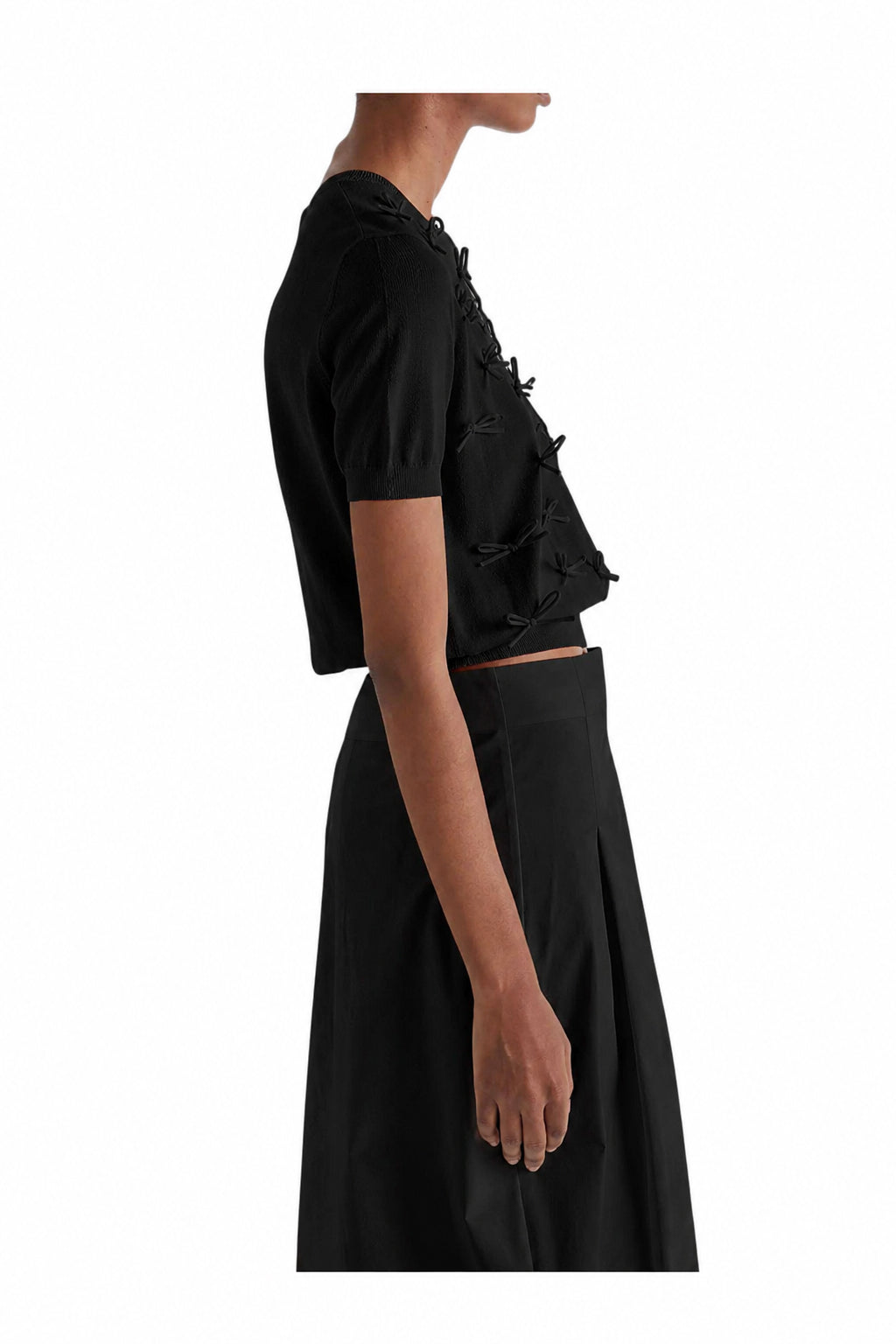 M6PZ54 MEIMEIJ Maglia Donna Fiocchi Applicati