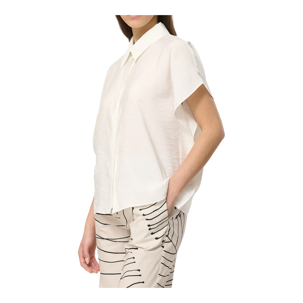 HUMILITY blusa donna over ecru BOVIRI-C MADE IN ITALY