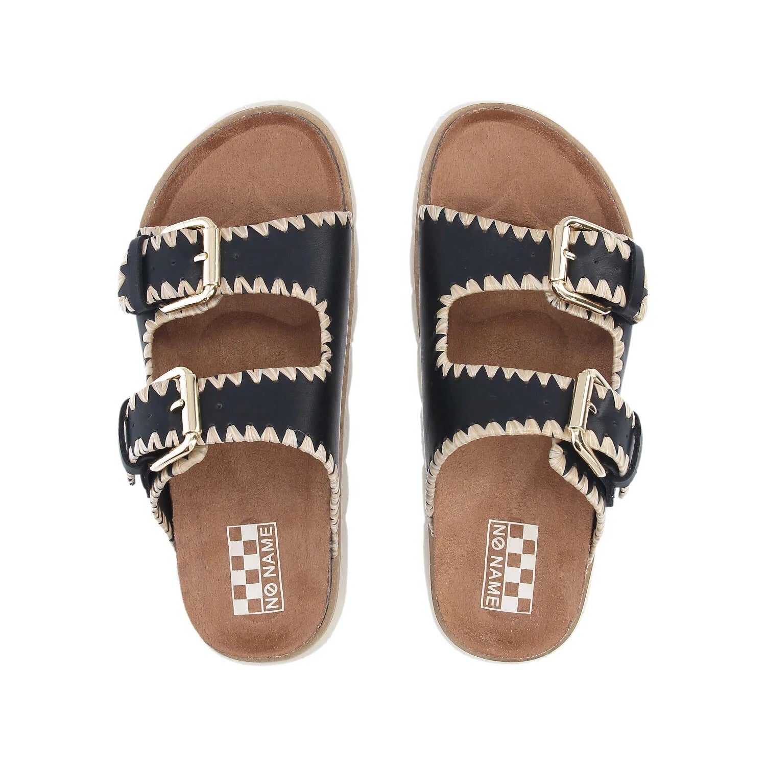 NØ NAME Sandali Donna Sandy Edge W Nero Beige Mule (Copia)