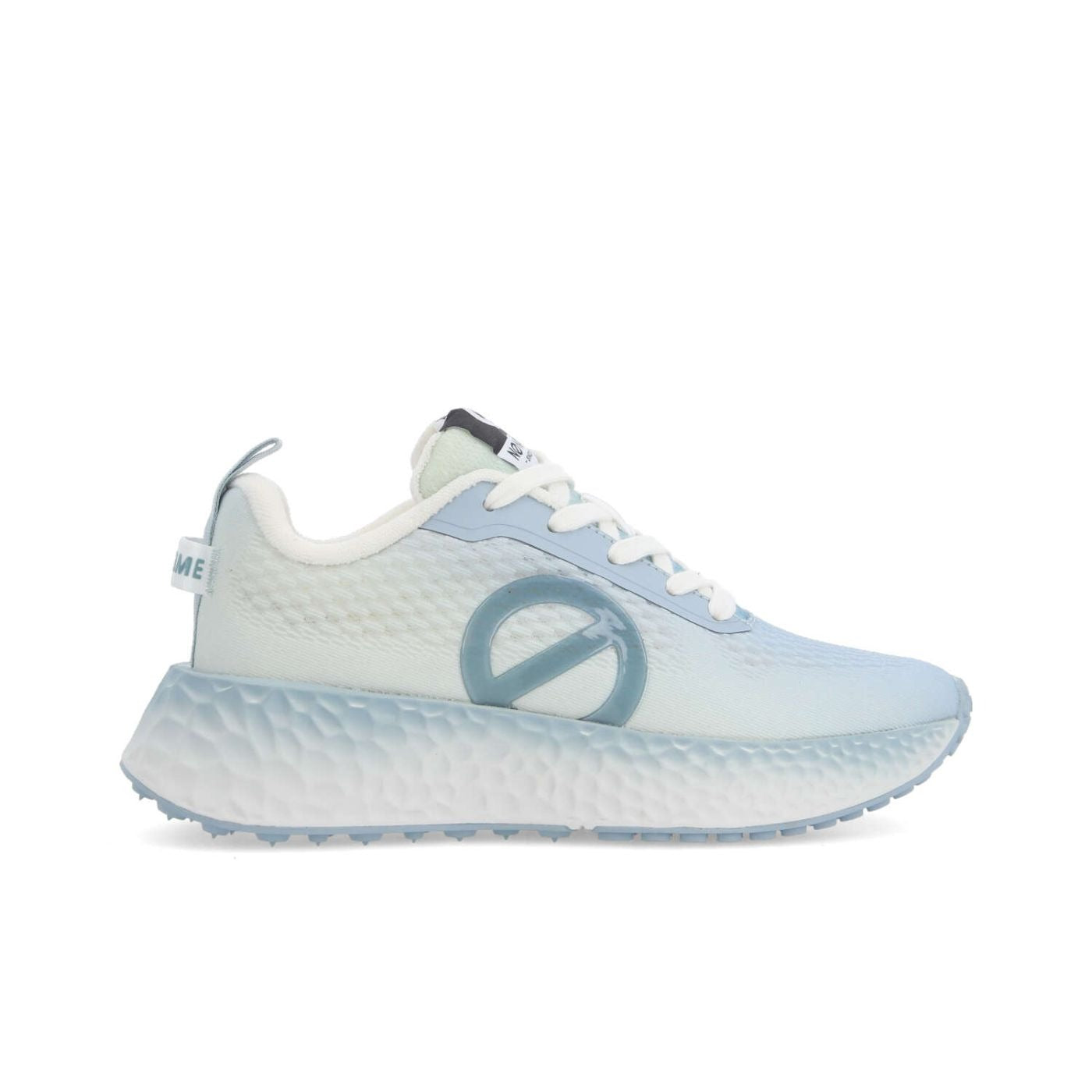 NØ Name Sneaker Donna CARTER FLY W Celeste – Eco GRS/GOTS, Suola Alta 5 cm, Soletta Rimovibile