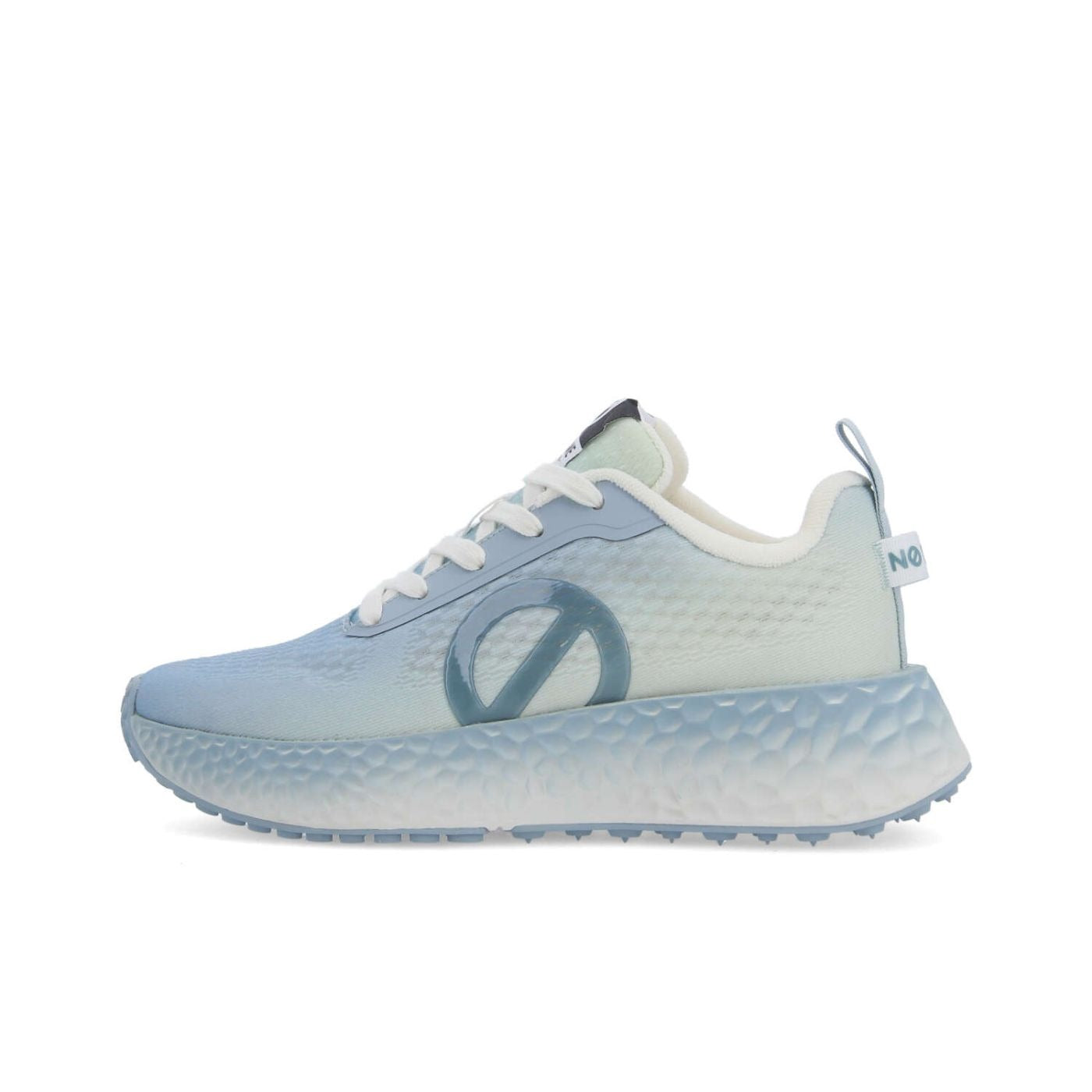 NØ Name Sneaker Donna CARTER FLY W Celeste – Eco GRS/GOTS, Suola Alta 5 cm, Soletta Rimovibile