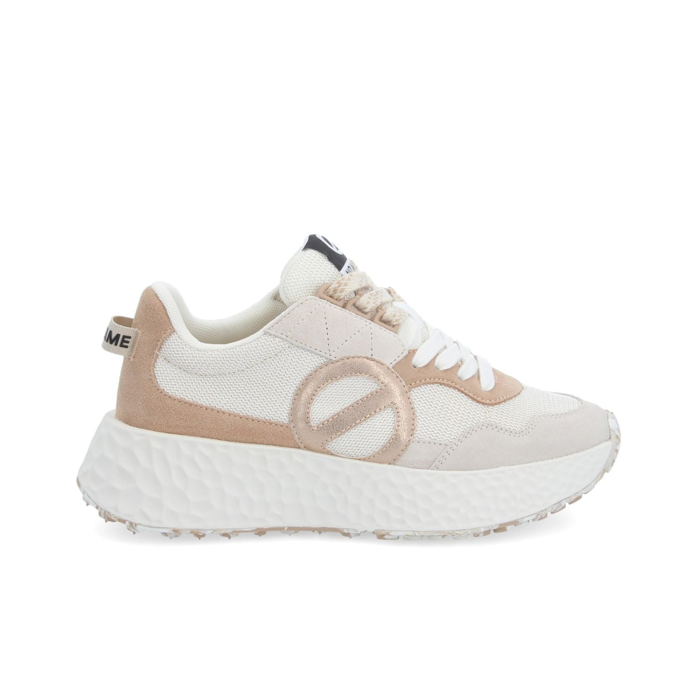 NØ NAME Carter Jogger W sneaker donna Dove/Dove/Nude suede+GRS platform 5cm lacci 2