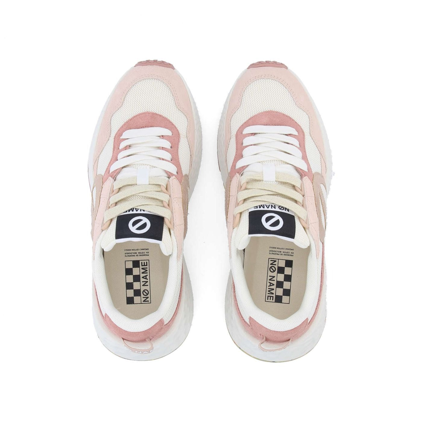 NØ NAME Sneaker Donna CARTER JOGGER W Pink/Dove/Salmon – Suede + GRS, Platform 5 cm