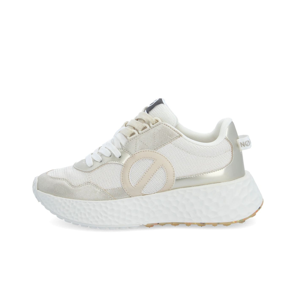 NØ NAME Sneaker Donna CARTER JOGGER W GOLD/DOVE/GOLD – Platform 5 cm, Soletta GOTS